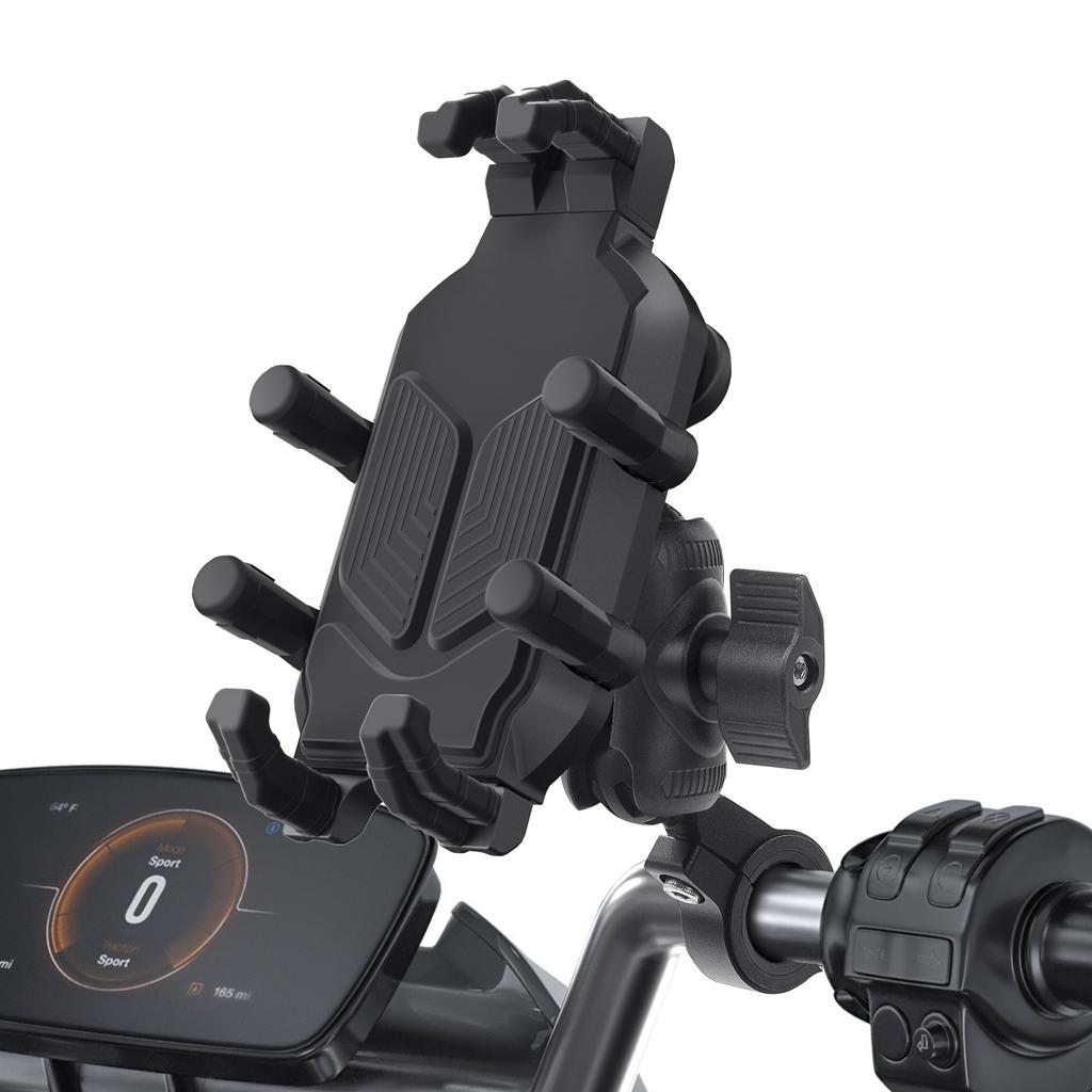 Motorcycle Bicycle Handlebar Phone Bracket QC3.0 USB Charging Mount Stand Holder