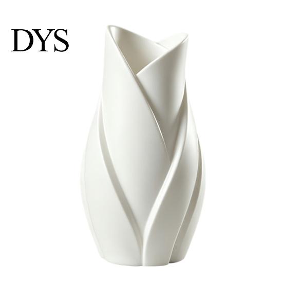 Einzigartige Bionische Blattform Kunstvase, 3D Gedruckte Matte Verdrehte Florale Moderne Skulptur Minimalistischer Stil Regal Dekorative Blume