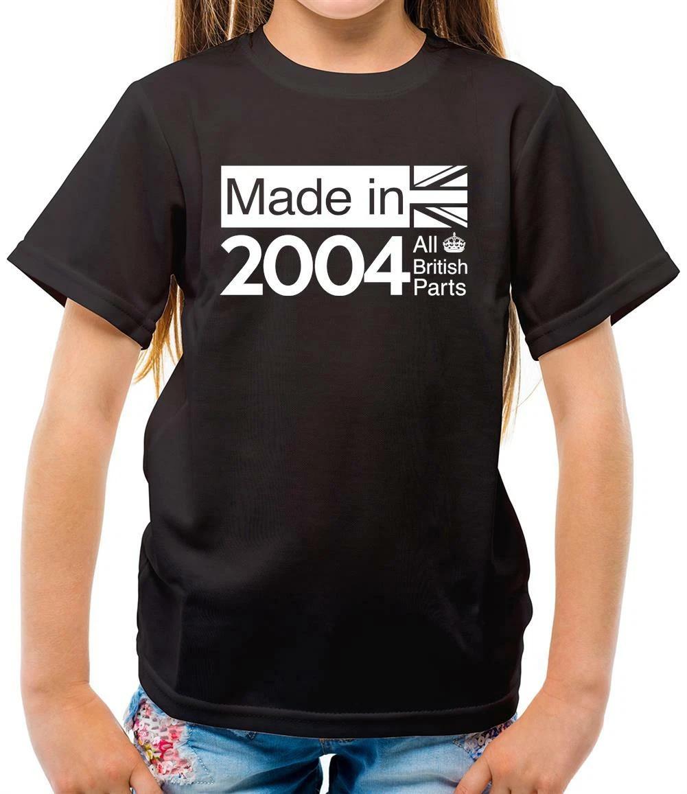 Made In 2004 All British Parts Crown - Kids T-Shirt - 15 - 15th - Age - Birthday 110