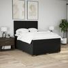 Vidaxl Continental Bed with Mattress, Black, Fabric, 140X190 Cm