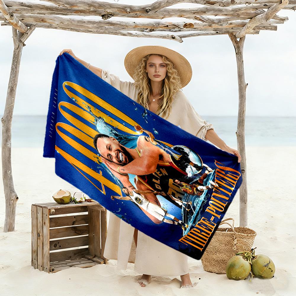 Steph Curry S Modernes Kunstwerk Strandtuch Schnelltrocknend Weiche Mikrofaser Bequem Leicht Geeignet für Schwimmen, Fitnessstudio, Camping, Yoga Urlaub
