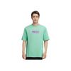 Li-Ning Seria Moda Sportowa T-shirt z krótkim rękawem i okrągłym dekoltem z nadrukowanym logo z literami Unisex Topy Jasno-jadeitowo-zielony AHSSC17-5
