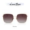 LumiSyne Polarized Sunglasses for Men and Fashionable Color Gradient Retro Square Metal UV400 Eyewear for Outdoor and Perfect Gift Women, Lenses,