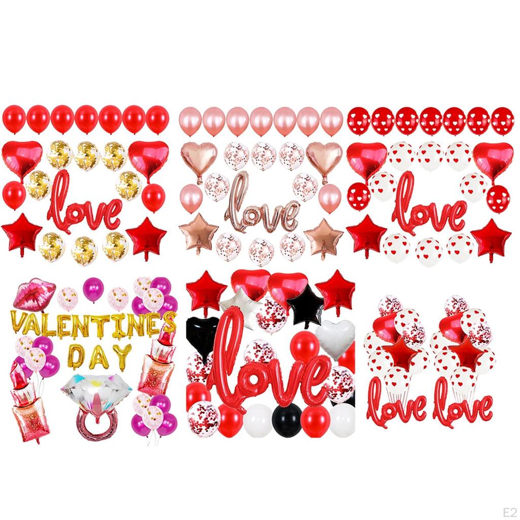 Confetti Balloons Balloon W/ Ribbon for Wedding Valentines Day Anniversary Party Decoration