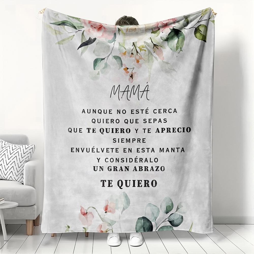 Gift To Abuelita Abuelo Mama Papa Thin Blankets for Anniversary Birthday Father's Day Mother's Day Festival Gift Four Season Use
