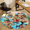 One Piece Pattern Round Rug, Indoor/Outdoor Mat, for Picnic, Gameroom, Bedroom, Office, Living Room, Home Decor Carpet, Birthday Gift