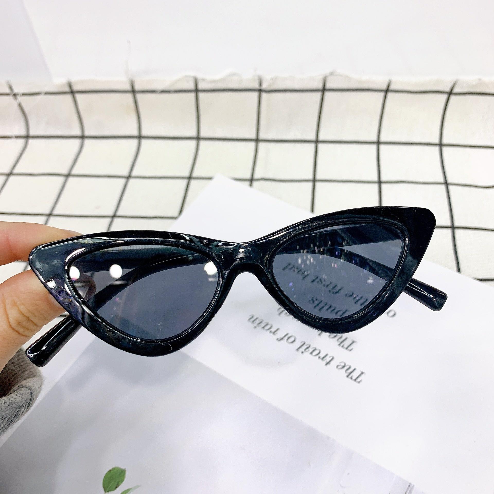 

Sunglasses New children s small frame cat s eye plastic frame glasses 9014 trendy children s Sunglasses cat s Eye Sunglasses чёрный