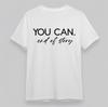 Men's Soft Classic T-Shirt YOU CAN End of Story Typography Plus Size Cotton Tee