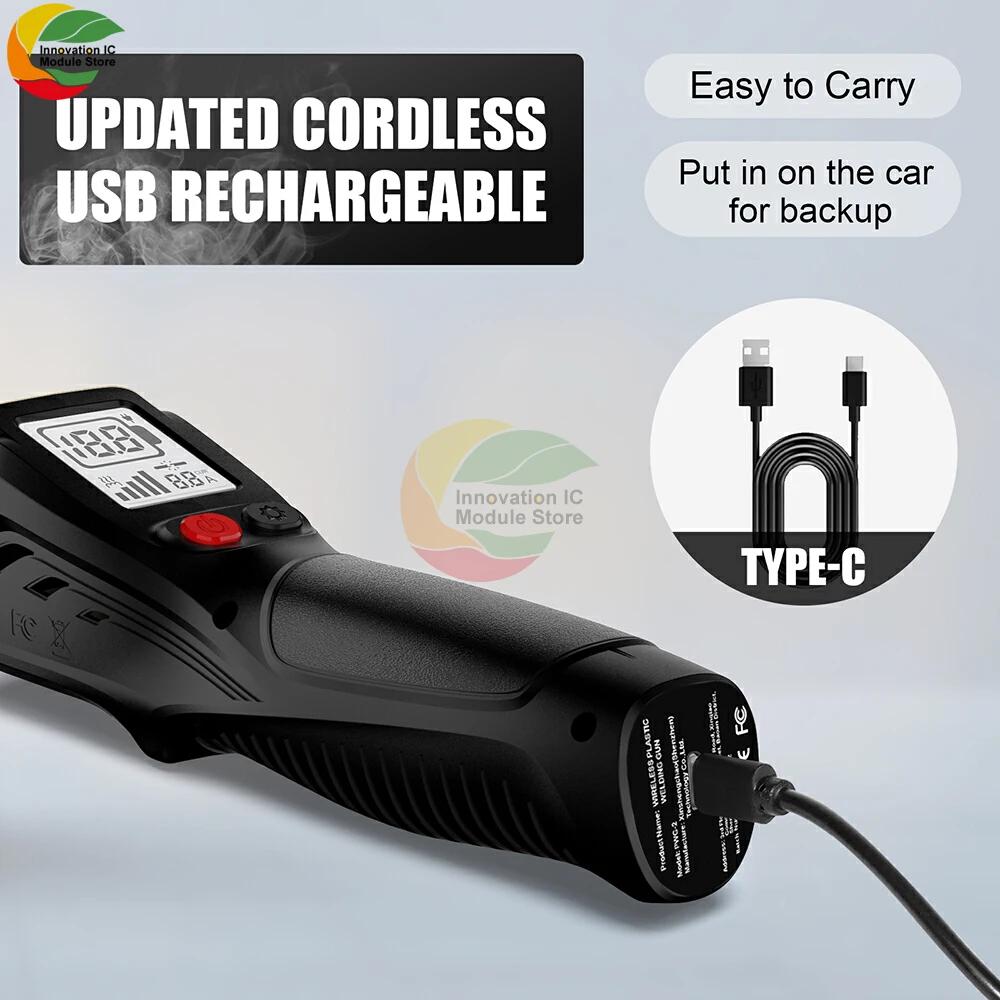 111W Handheld Wireless Plastic Welding Machine USB Rechargeable Welding Gun Hot Stapler Welder Repair Tool Kits for Car Bumper