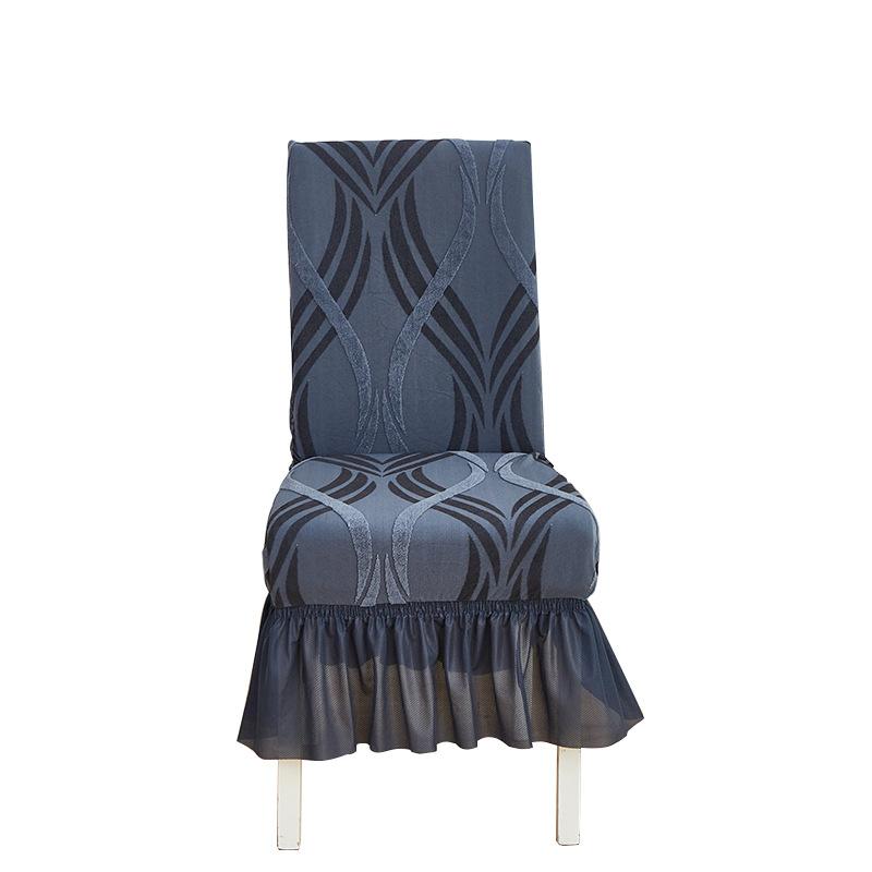 Thickened Chair Cover All-inclusive Skirt Chair Cover All-season Elastic Jacquard Stool Cover Dining Chair Cover