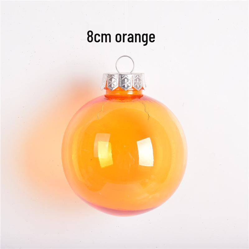 Acrylic Feather Transparent Christmas Ornament Ball