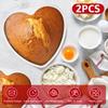 2Pcs Heart Shape Cake Pan Set 6/8 Inch Aluminum Alloy Love Shape Cake Mold Cheesecake Baking Molds Tool Bakeware for Kitchen