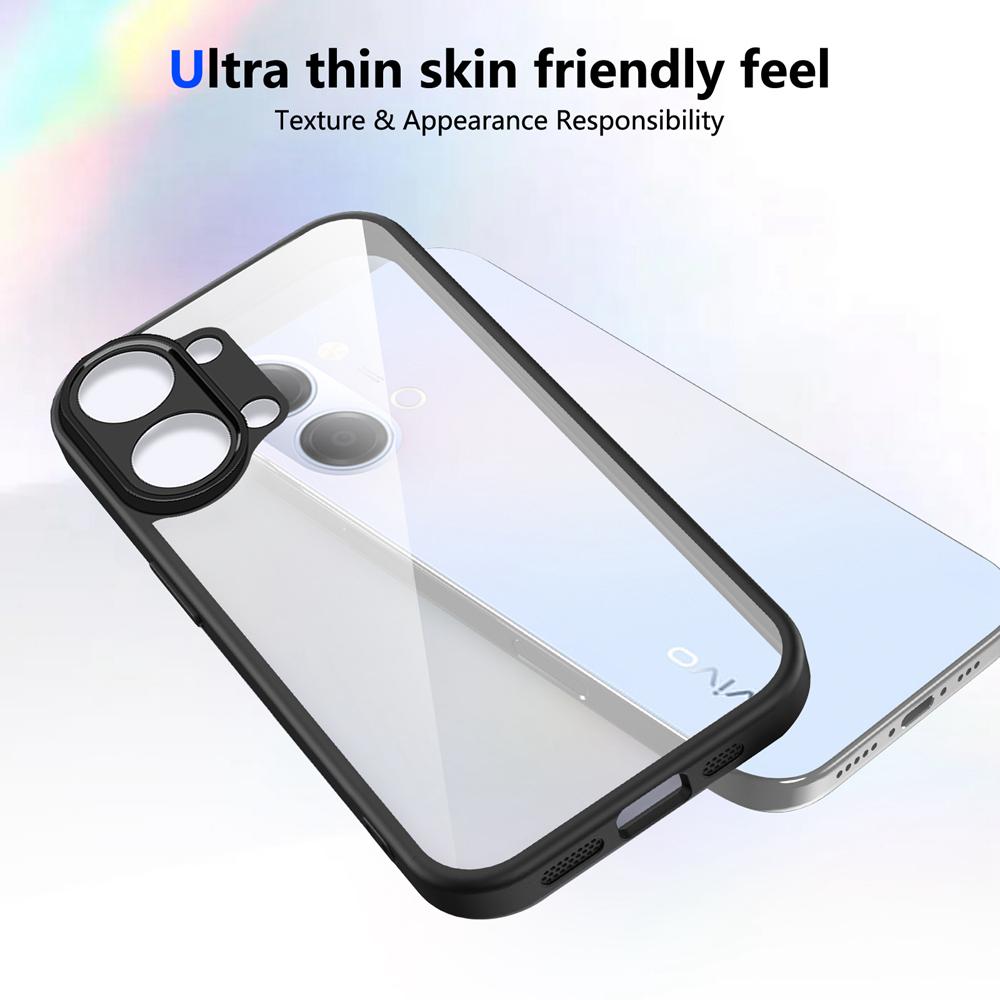 KEYSION Transparent Phone Case for VIVO Y11 5G Y11d Y21 5G 2026 Soft Silicone+PC Clear Shockproof Phone Back Cover for VIVO Y05