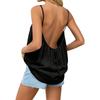 Women's Casual Sleeveless Top Delicate Straps Floaty Beach Resort V-Neck Top