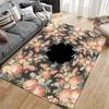 Floral Wreath Design Carpet suitable as a non-slip mat for the living room or bedroom sofa
