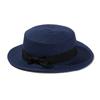 For Women Girls Flat Brim Bowknot Breathable Sun Hat Beach Hat Panama Straw Cap