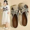 Baotou demi-chaussons nouveaux été cuir léger souple semelle souple tempérament chaussons frais