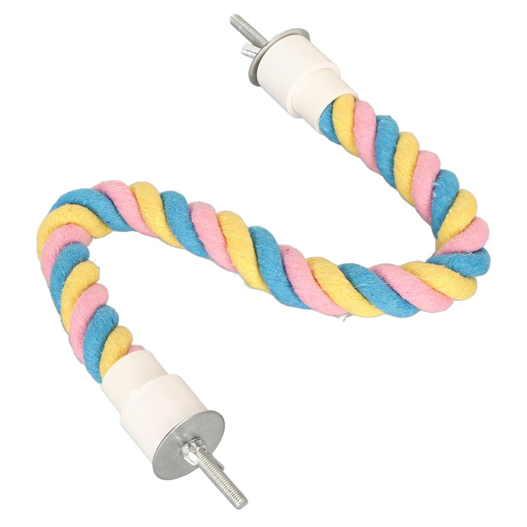 Kolorowa, elastyczna, bezpieczna, wspinaczkowa zabawka dla papug z bawełnianej liny dla nimf i papug nierozłączek