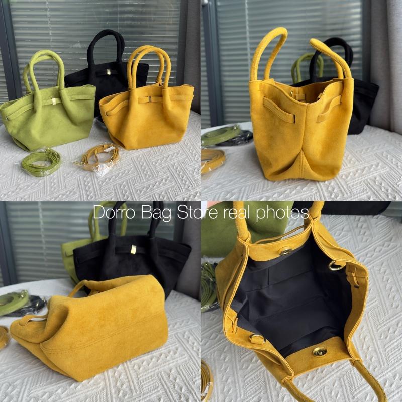 Matte Leather Suede Tote Handbags for Women Large Capacity Retro Shoulder Bag Fall Winter Belt Design Female Crossbody Bags