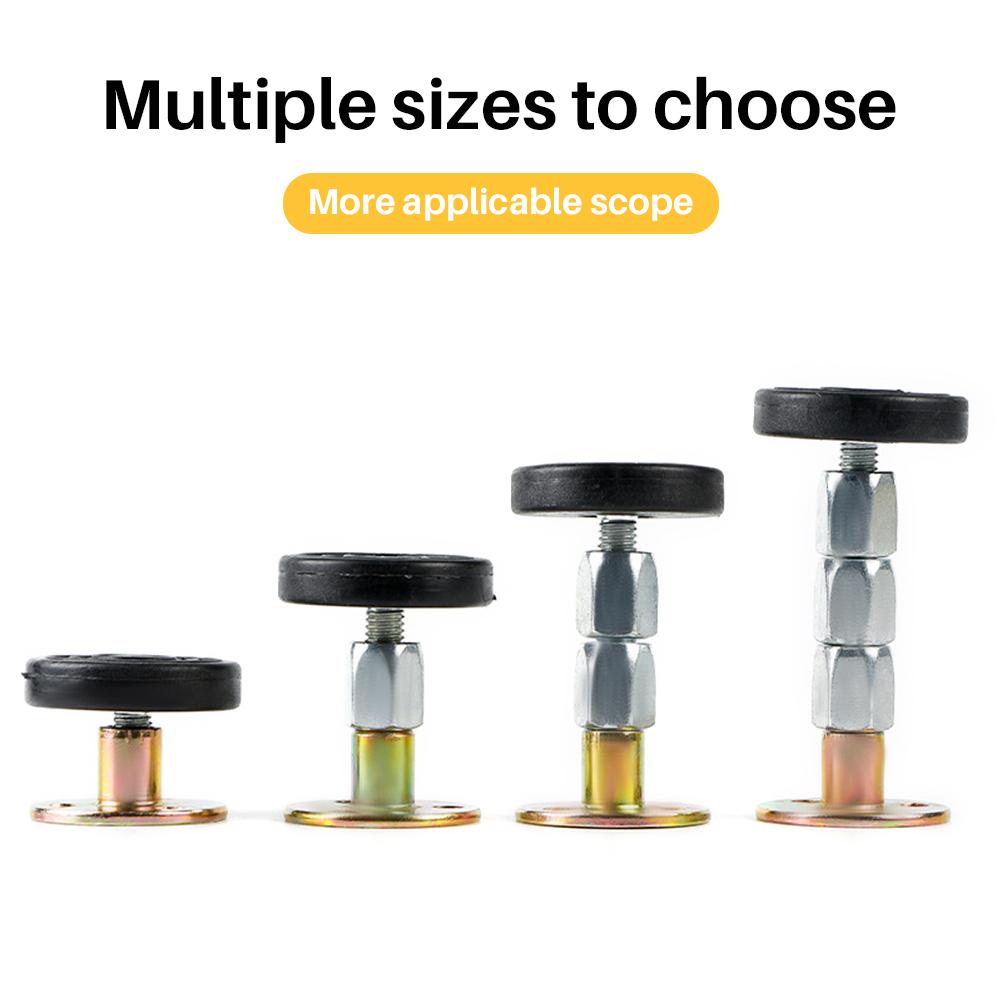 

4PCS Adjustable Bed Frame Holder Thread Bed Frame Anti Shake Tool Bed Frame Telescopic Support for Room Wall Protection серебряный