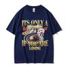 Funny Gambling Meme T Shirt Winners Never Quit Vintage High Quality Fashion Women Tshirts Casual Cotton Oversized Tshirt