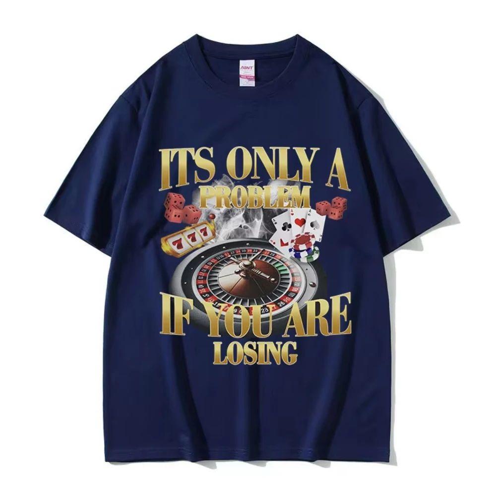 Funny Gambling Meme T Shirt Winners Never Quit Vintage High Quality Fashion Women Tshirts Casual Cotton Oversized Tshirt