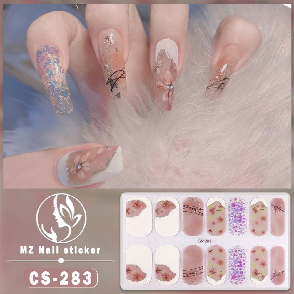 New Waterproof Bake-on Gel Nail Film, Full Sticker, New Year Nail Art Film, Nail Paper Film, Paper Patch