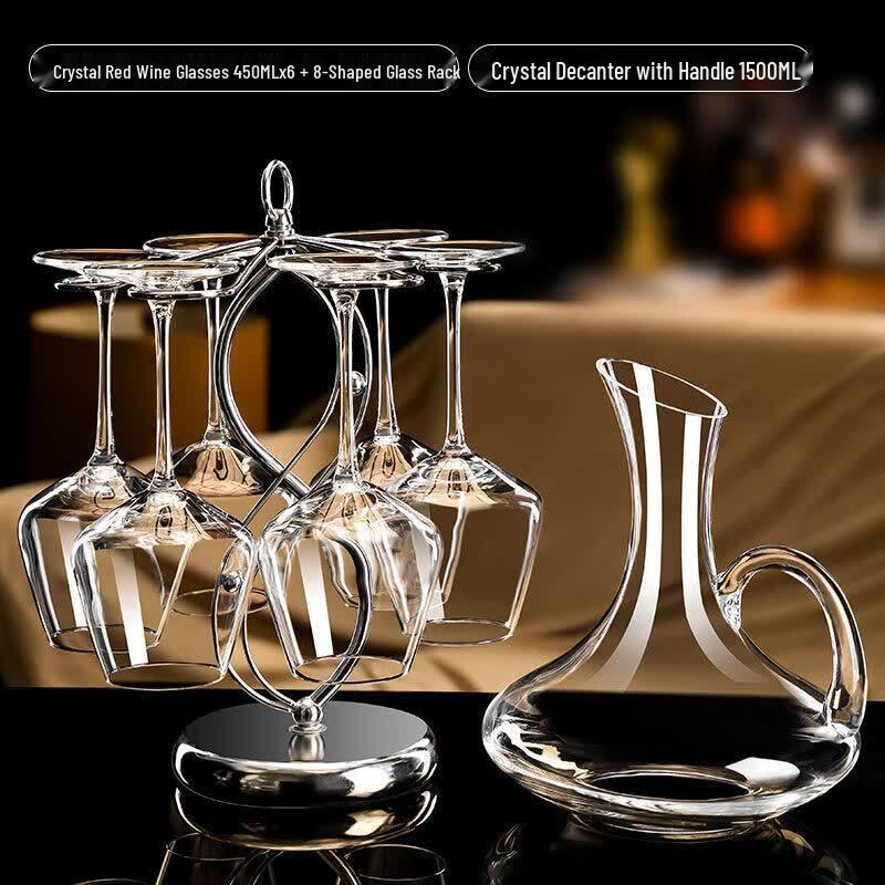UOSO Crystal Burgundy Wine Glass and Decanter Set