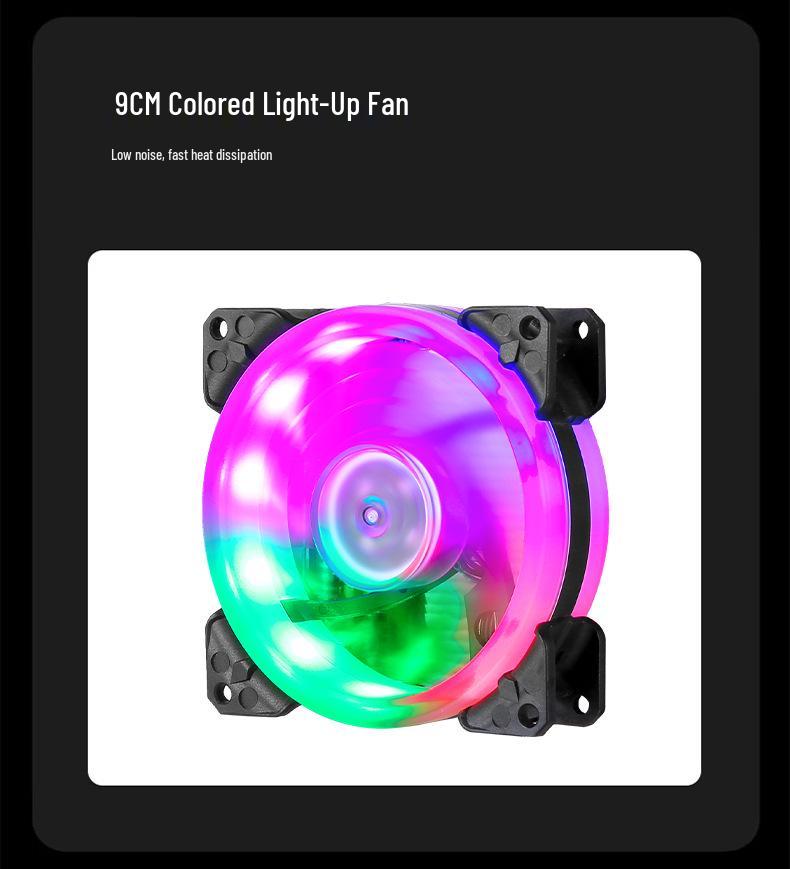 Silent CPU Cooler with 4 Copper Pipes, 9CM Fan for LGA1700 & Socket 115X/1366, 4-Pin Temperature Control