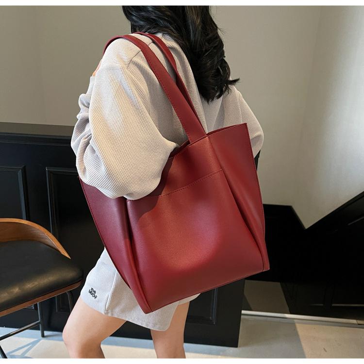 Women's Bag Large Capacity Shoulder Bags High Quality PU Leather Handbags and Purse Female Retro Tote Bags