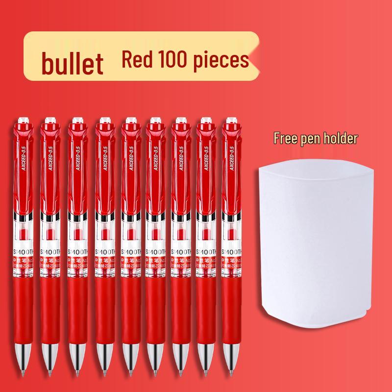 Student Special Red Gel Pen: Push-Type Correcting Pen for Homework & Signatures