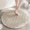 55x55cm Round Non Slip Shower Mat Textured Surface Anti-Slip Bath Mats with Drain Hole Massage Carpet for Shower Stall