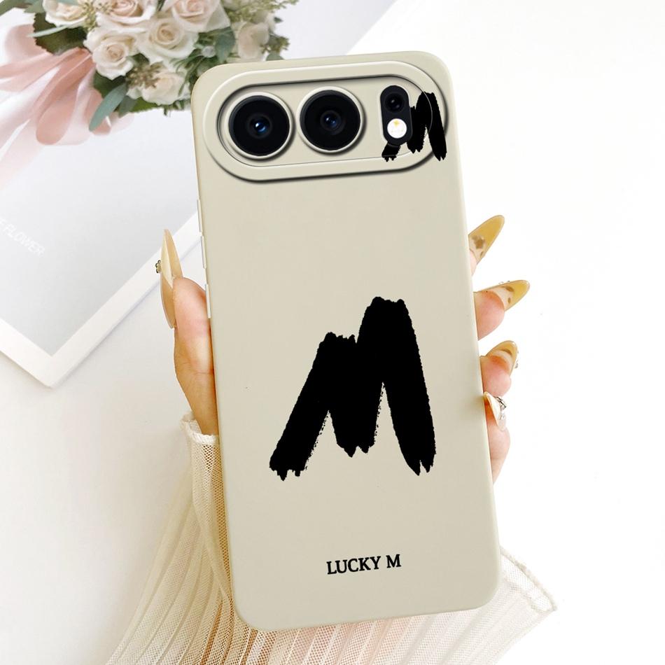 For Honor 500 5G Lucky Initial Letter Phone Case For Honor 500 MEY-AN00 Soft Silicone Shockproof Cases Bumpers