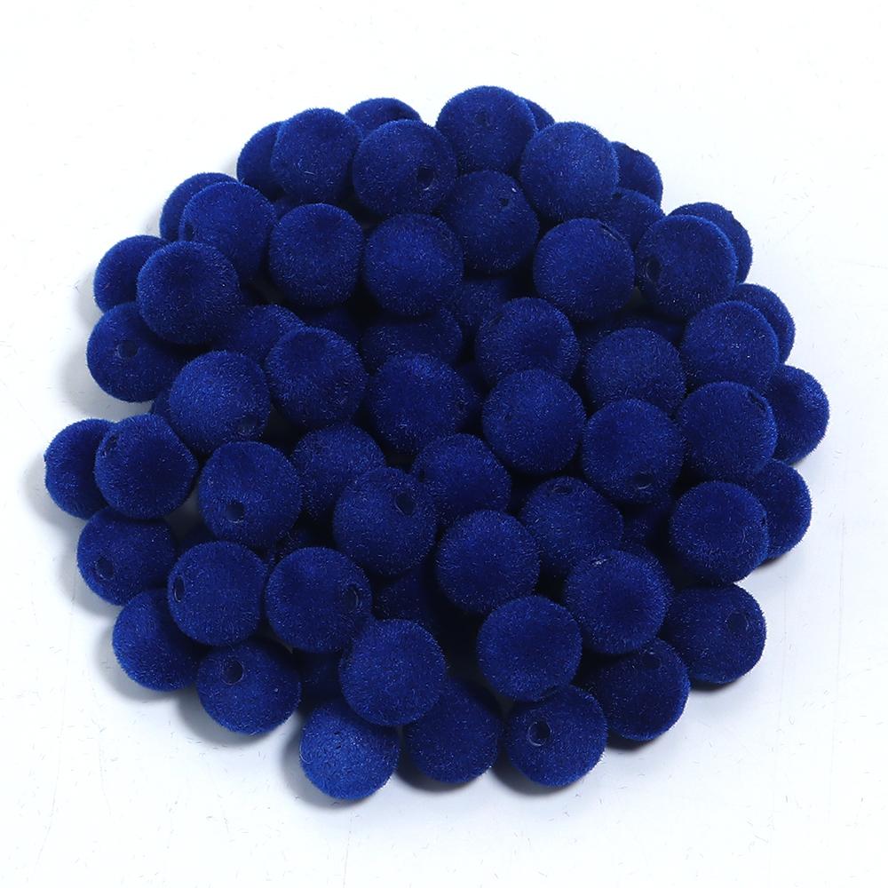 100Pcs 8mm Velvet Fabric Resin Beads Colored Loose Spacer Round Beads For Jewelry Making DIY Charm Bracelet Necklace Wholesale