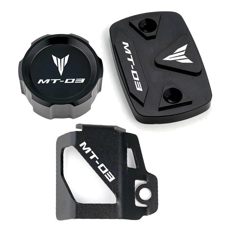 For Yamaha MT03  2022 MT-03 2015-  Motorcycle Accessories Front Rear Brake Fluid Reservoir Caps Oil Cover Guard
