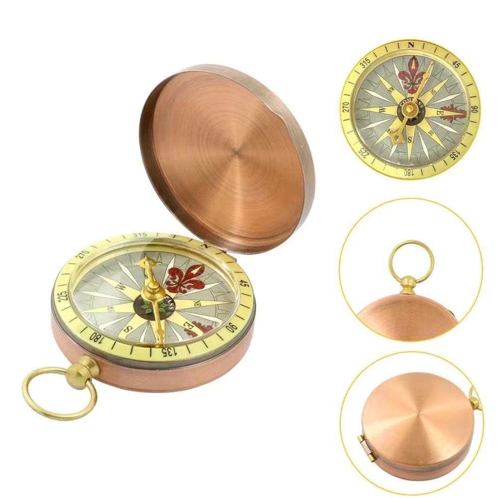 Brass Material Outdoor Compass Copper Camping Compass Portable Portable Pocket Compass Navigation