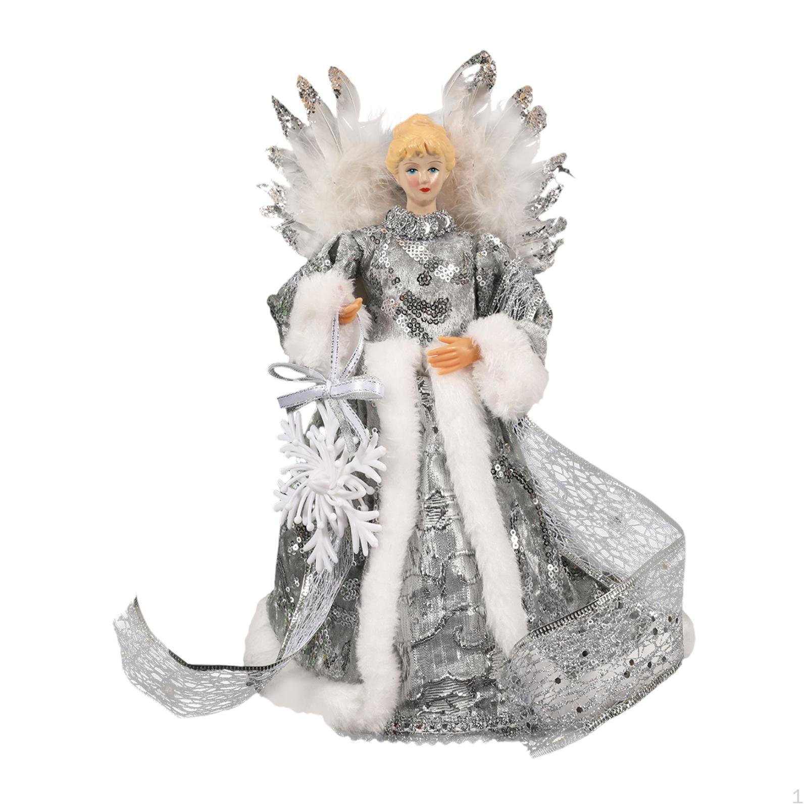 

Кукла-ангел для украшения верхушки рождественской елки с крыльями для праздничного сбора