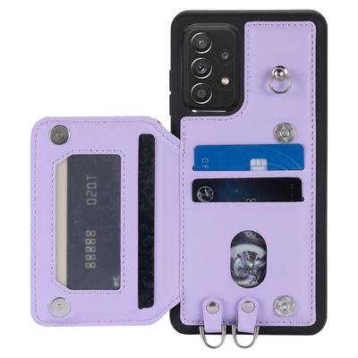 Стиль 008 Чехол для телефона с RFID-блокировкой для Samsung Galaxy A52 4G/A52 5G/A52s 5G, противоударный чехол из ПУ+ТПУ