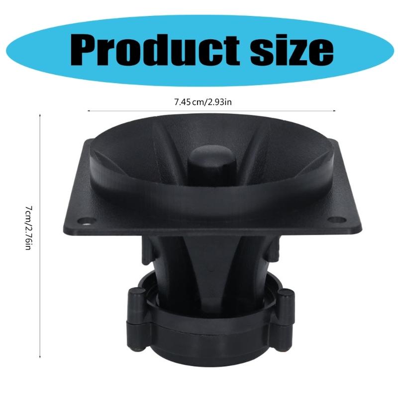 1pair 3Inch Square Horn Tweeter Piezoelectric Ceramic Speakers 4-8Ohm 75-150W Buzzers Treble Durability ABS Construction