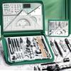 Advanced Drawing Tool Set, Stainless Steel, Precision Tools, CAD, Multifunctional Measurement, Suitable for Student Engineers