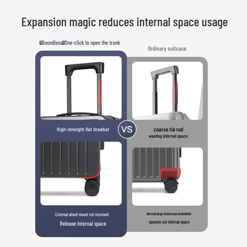 JD Zhizao Wuji One-Key Front-Open Aluminum Frame Luggage