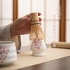 4-Piece Tea Ceremony Set with Matcha, 100-Standing Chasen, Chashaku (Tea Scoop), Chasa (Tea Spoon), and Matcha Bowl. Perfect for Beginners. Cherry