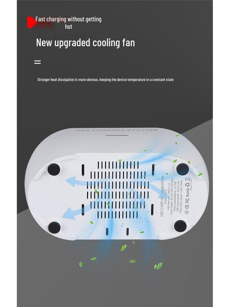 High-Power 160W Multi-Port USB Smart Charger: 30, 24, 18, 12-Port Options
