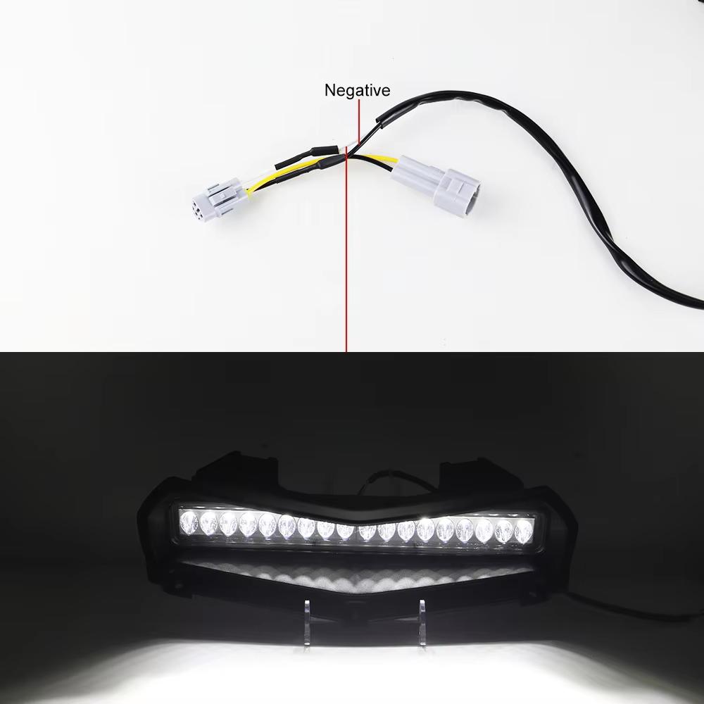 LED Hood Scoop Light for Yamaha RMAX 1000, Front Auxiliary Spot Light Hood Panel DRL Scoop Light For Yamaha Wolverin 2025-2025-