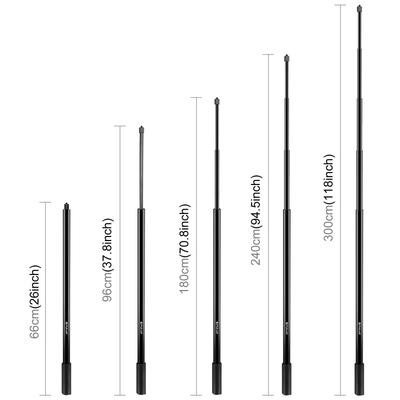 PULUZ 3 μέτρα/118 ιντσών φορητό Selfie Stick Telescoping Selfie Stand Κράμα αλουμινίου 5 τμημάτων