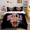 Red Bull Basketball Print Set Bedding Duvet Cover Set Duvet Cover Pillowcases (1*Duvet Cover 2*Pillowcases, Without Duvet Insert)