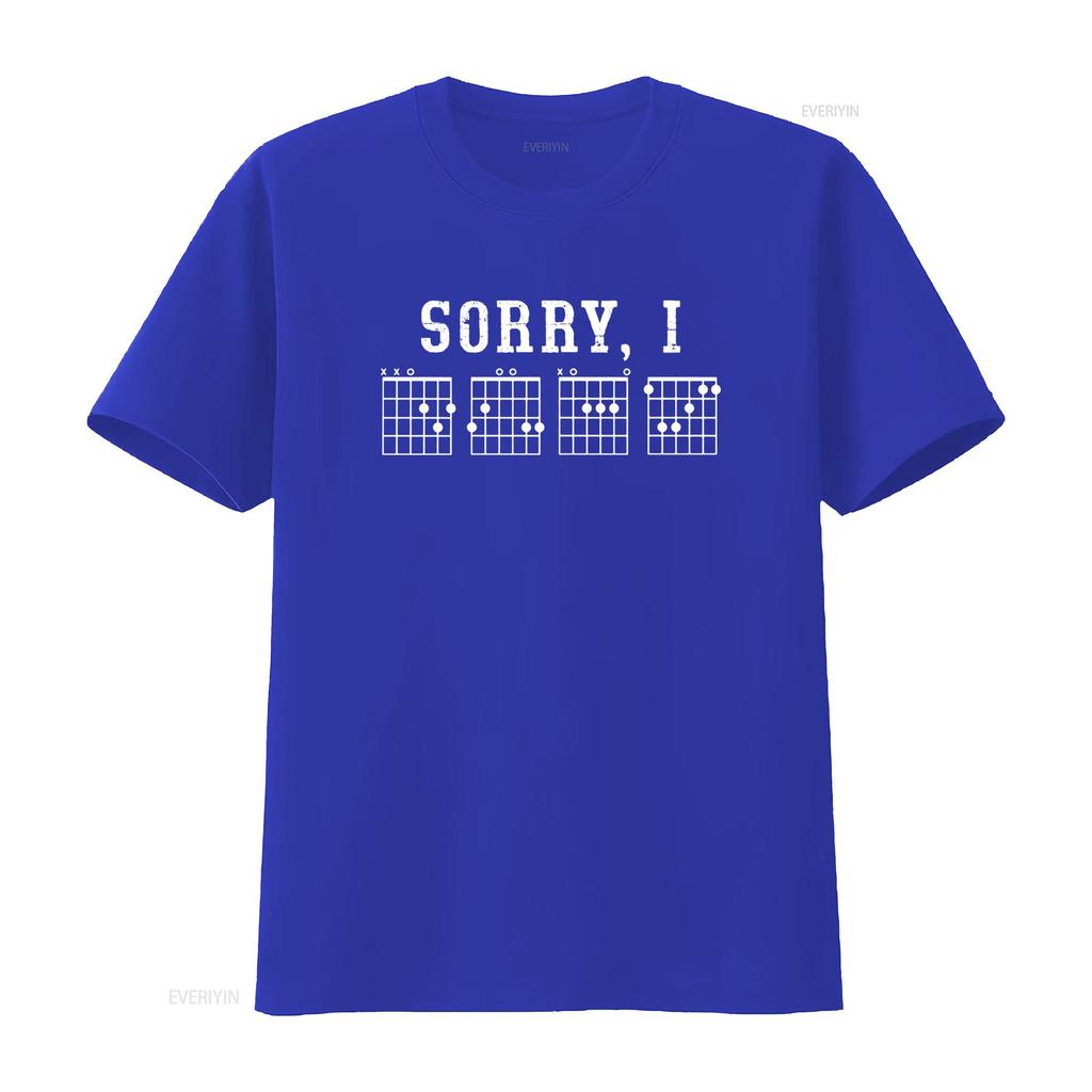 Sorry I Dont Care Guitar Chords Guitarist T Shirt vintage Washed Top For Everyday Wear streetwear designer clothes fashion