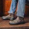Herrestøvler Britisk Stil Herre Arbeidsstøvler Retro Slip-on Oxford Støvel Platformsko