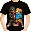 Kids Clothes Boys Tshirt Short Sleeve 3D Dog Print Children Summer Clothes Creative Stylish Streetwear Round Neck Girl Clothes