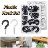 70pcs Anti-Rust Open Type Screw Eye Ring Hook Premium Metal Hardware Set Combination Kit  Kitchen